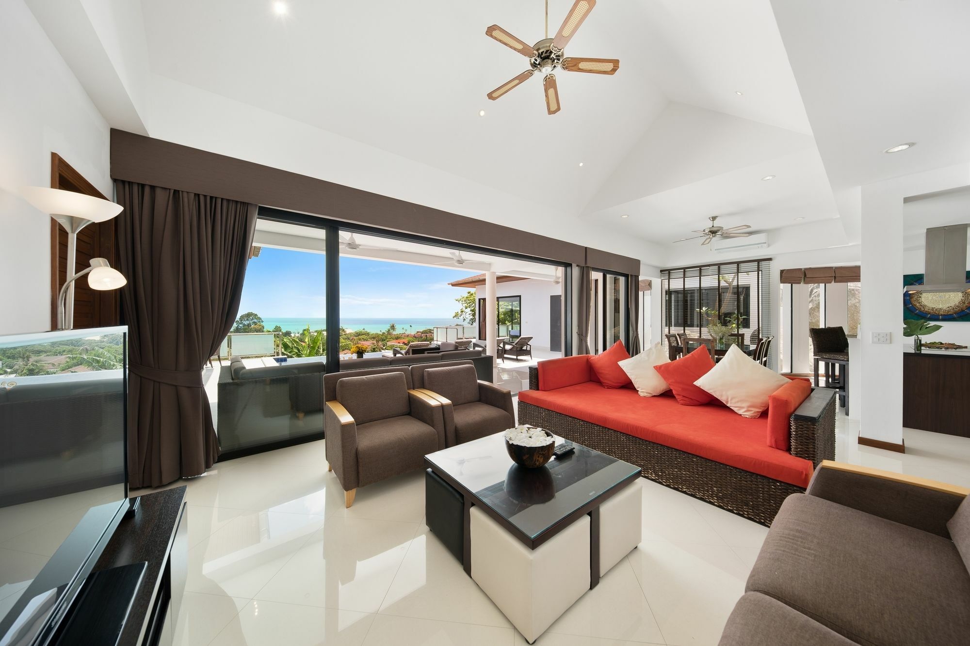 Sunny Banks - Modern Sea View 4 Bed Pool Villa Maret Exterior foto